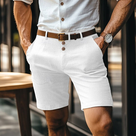 Heren shorts met knoopjessluiting en zijzakken