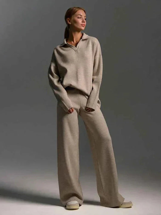 Dames set met trui en wijde broek