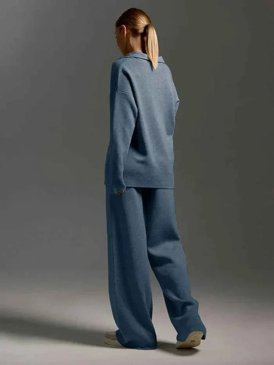 Dames set met trui en wijde broek